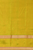 Royal Yellow and Dual Tone Green Retta Patta Border pure kanchi silk saree