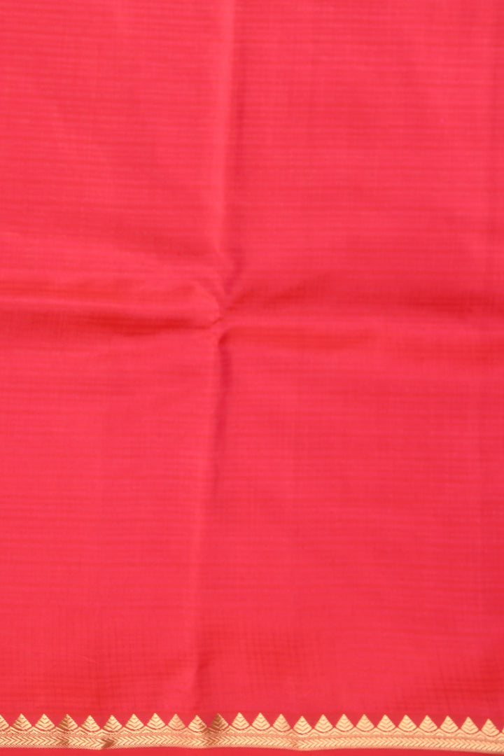 Aqua Blue and Reddish Pink Butta Pure Touch silk saree