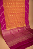 Dual Tone Orange and Purple Designer Pure Touch silk saree