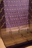 Purple Heart and Blackberry Designer Pure Touch silk saree