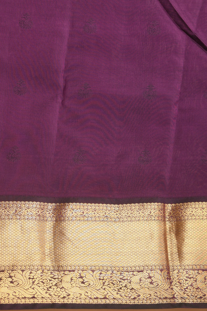 Cherry Blossom Pink and Eggplant Purple Pure Touch silk saree)