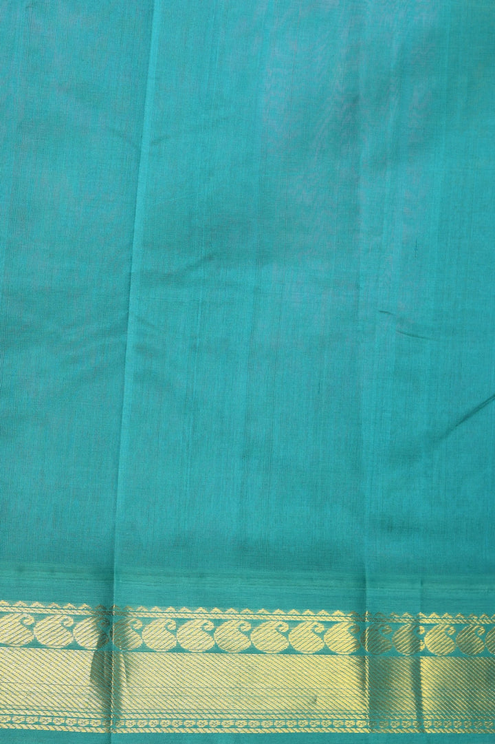 Lavender and Turquoise Blue  kanchi Silk Cotton saree