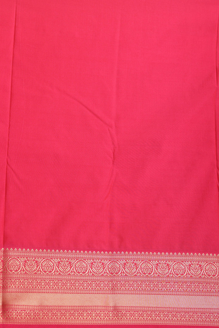 Black and Rani pink vairaoosi semi silk saree