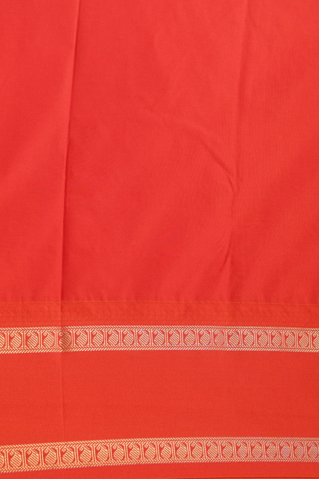 Pastel Green and Papaya Orange Koravi semi silk saree