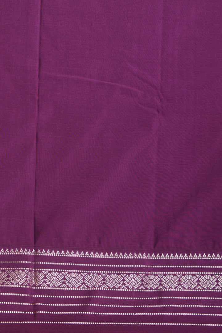 Rama Blue and Purple Korvai semi silk saree