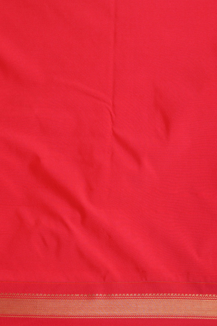 Dusky Green and Rani Pink Small Border silk saree