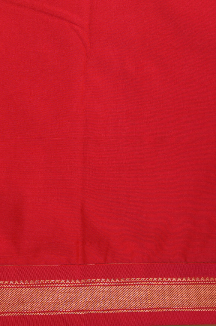 Bottle Green and Rani Pink Small Border silk saree