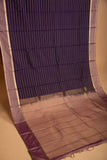 Jamun Purple Striped soft silk saree