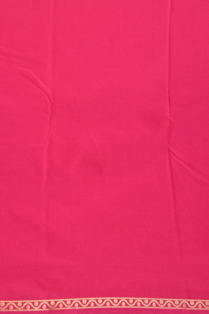Magenta  Borderless semi silk saree