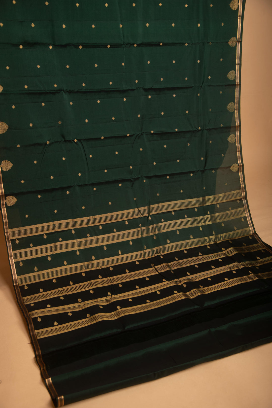 Bottle Green Pure Touch silk saree