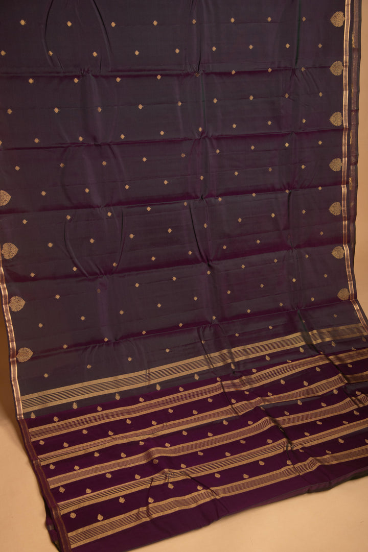 Dual Tone Purple Pure Touch silk saree