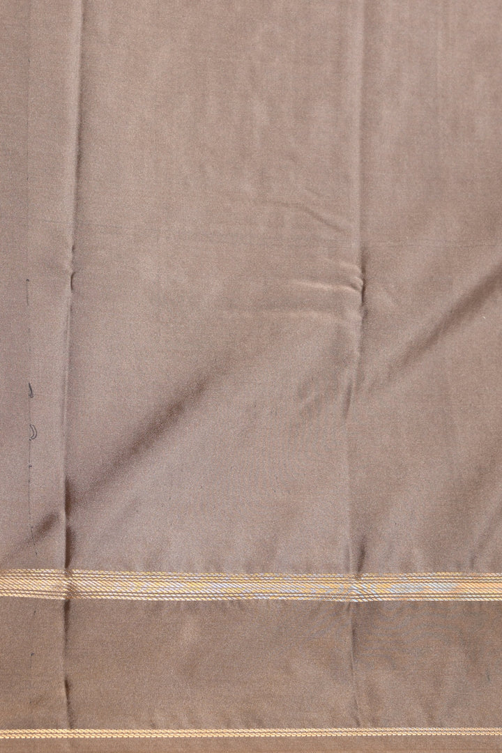 Maroon and Graphite Grey Striped soft silk saree