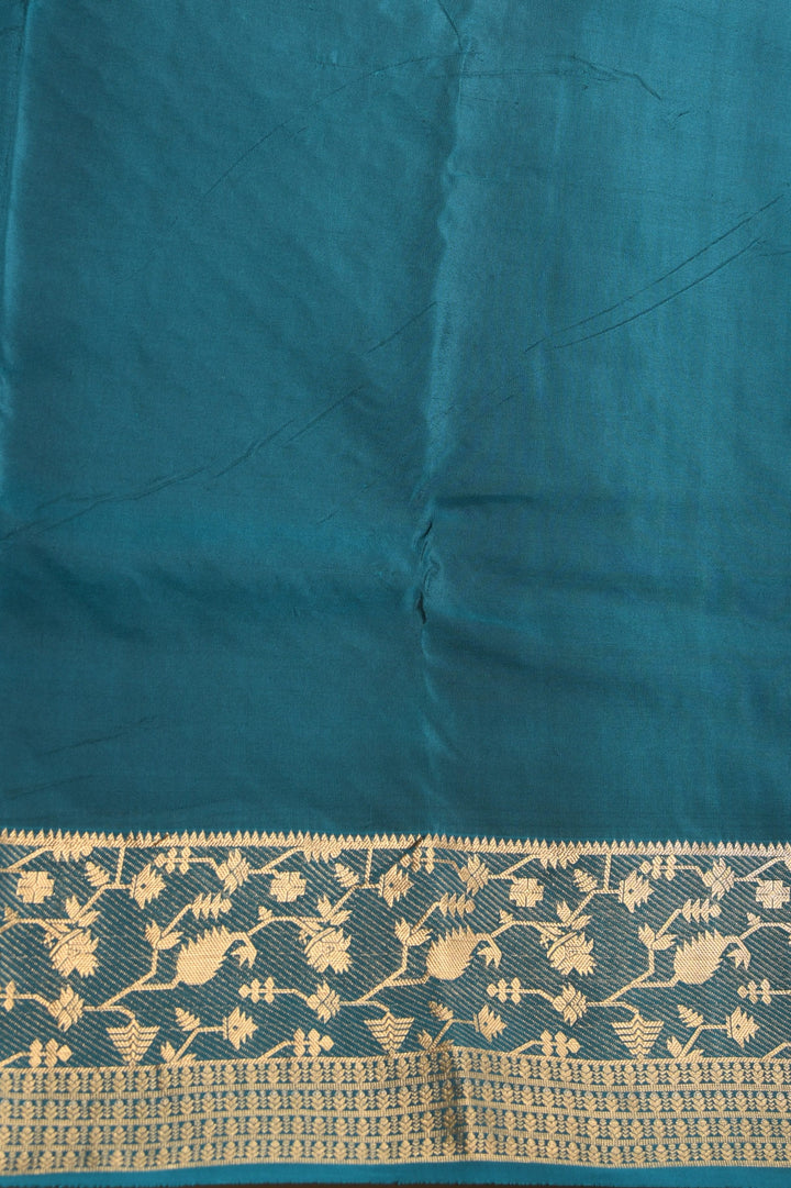 Basil Green and Teal Green Pure Touch silk saree