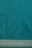Dual Tone Orange and Teal Green Small Border semi silk saree