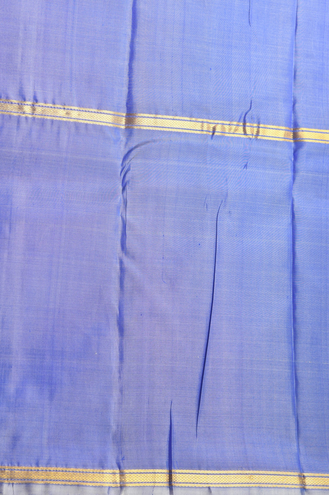 Blue Light Blue and Teal Blue Mubbagam pure kanchi silk saree
