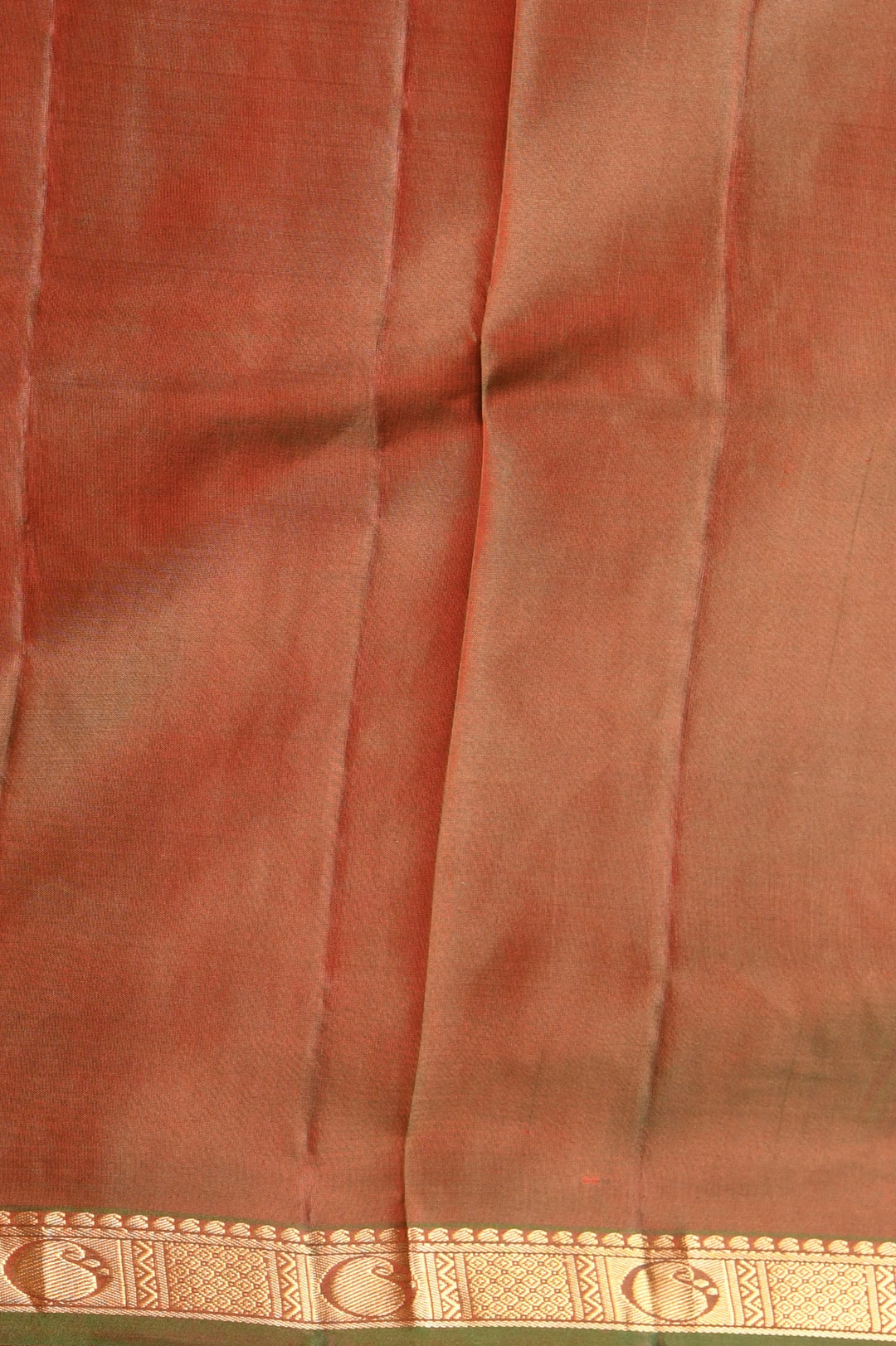 Crimson red small border pure silk saree