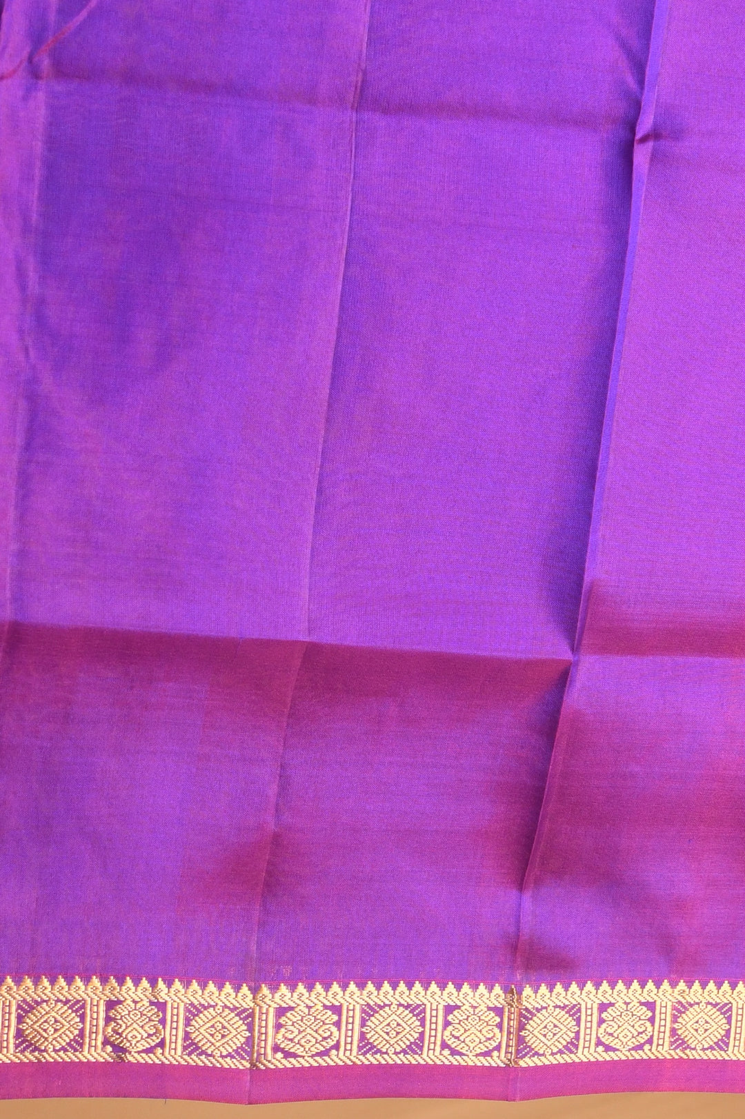 Peacock blue small border pure kanchi silk saree