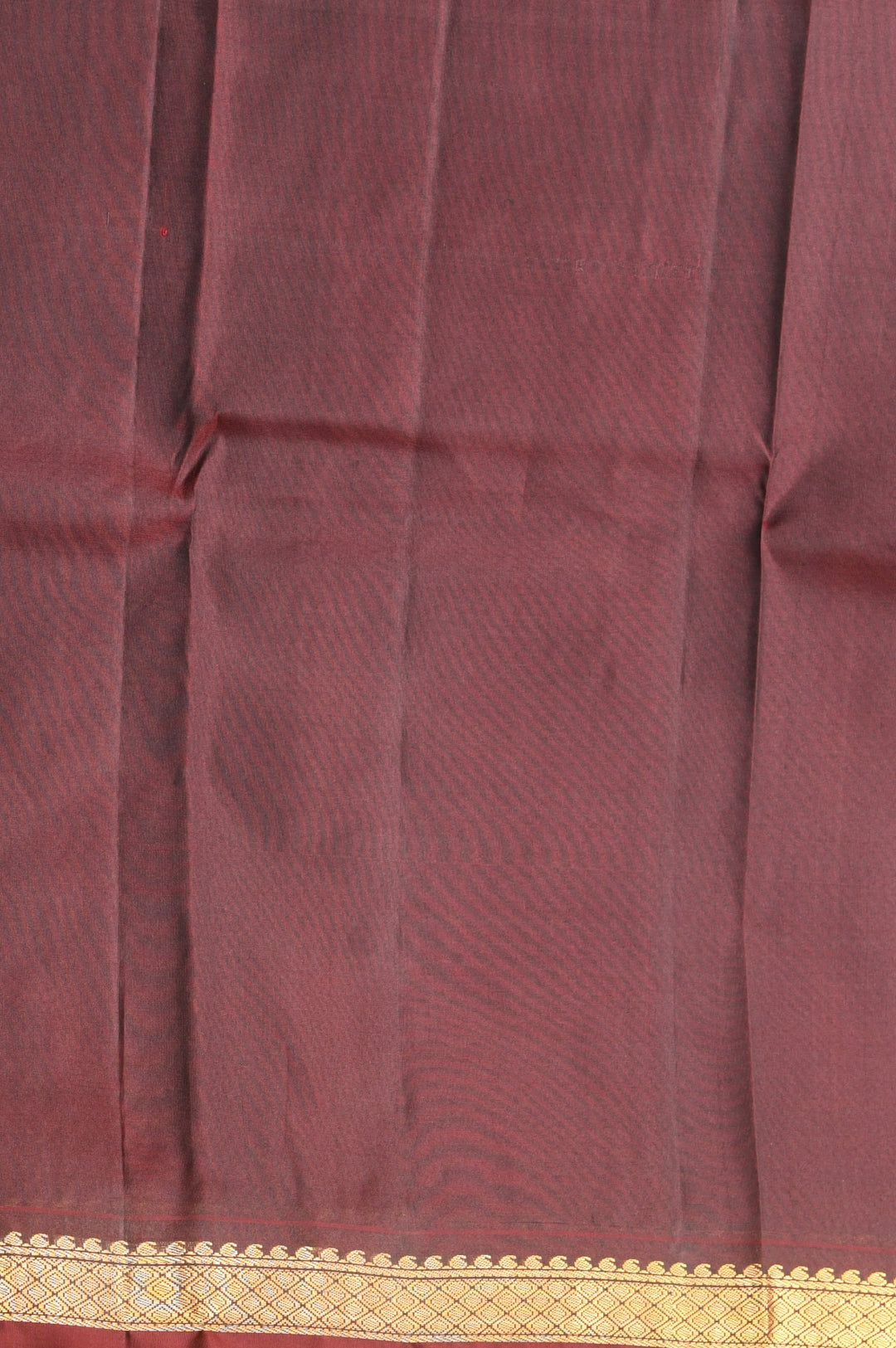 Kelly green and blood red small border pure kanchi silk saree