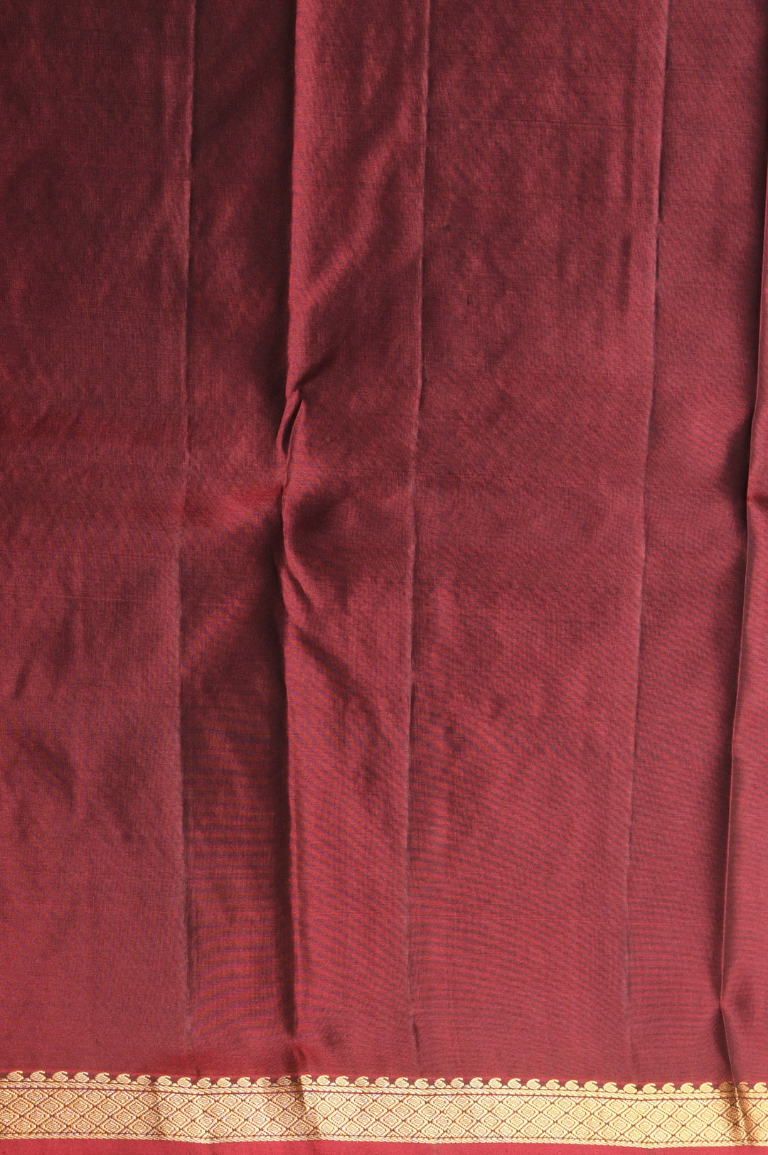 Kelly green and maroon small border pure kanchi silk saree