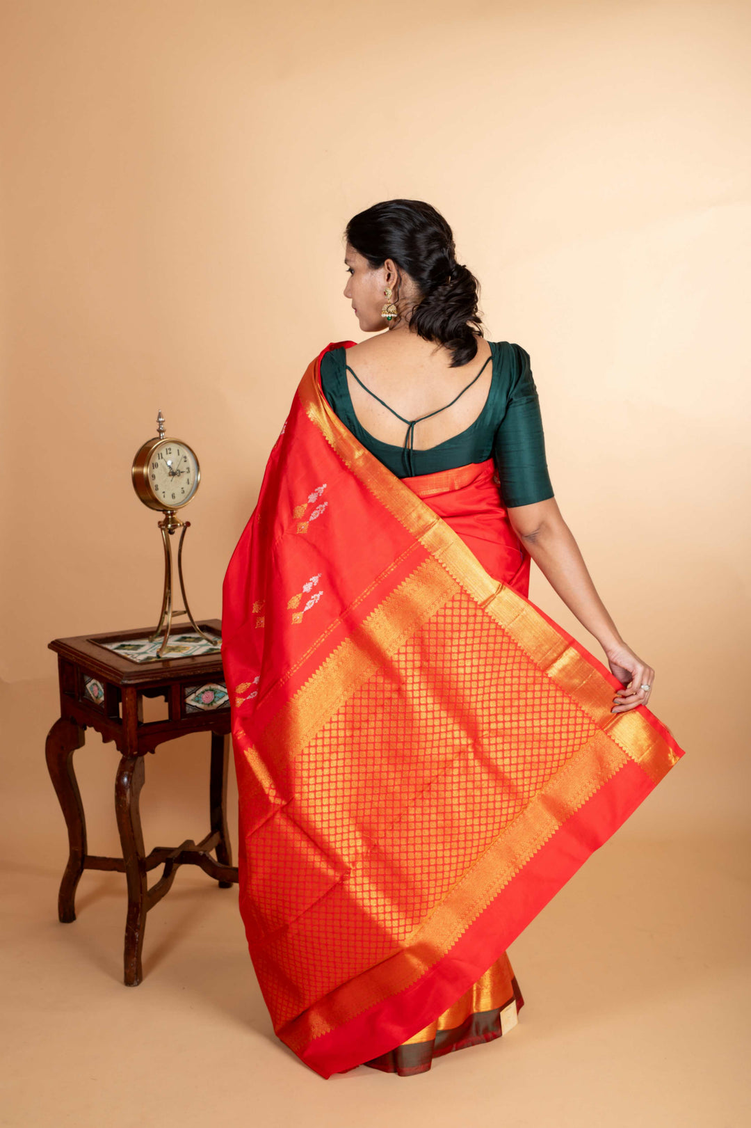 Red Designer Weave Pure Silk Saree