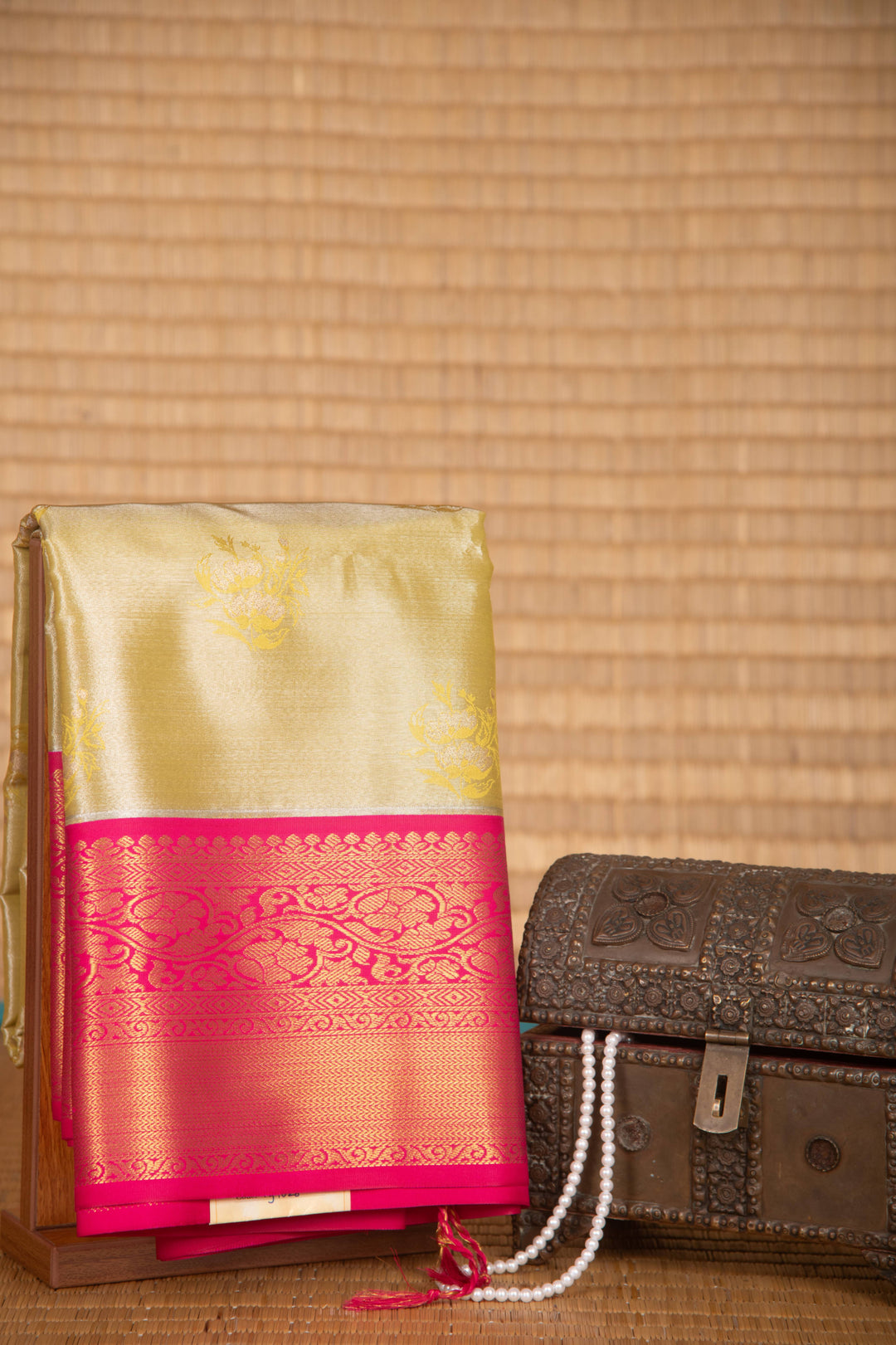 Golden tissue soft silk saree