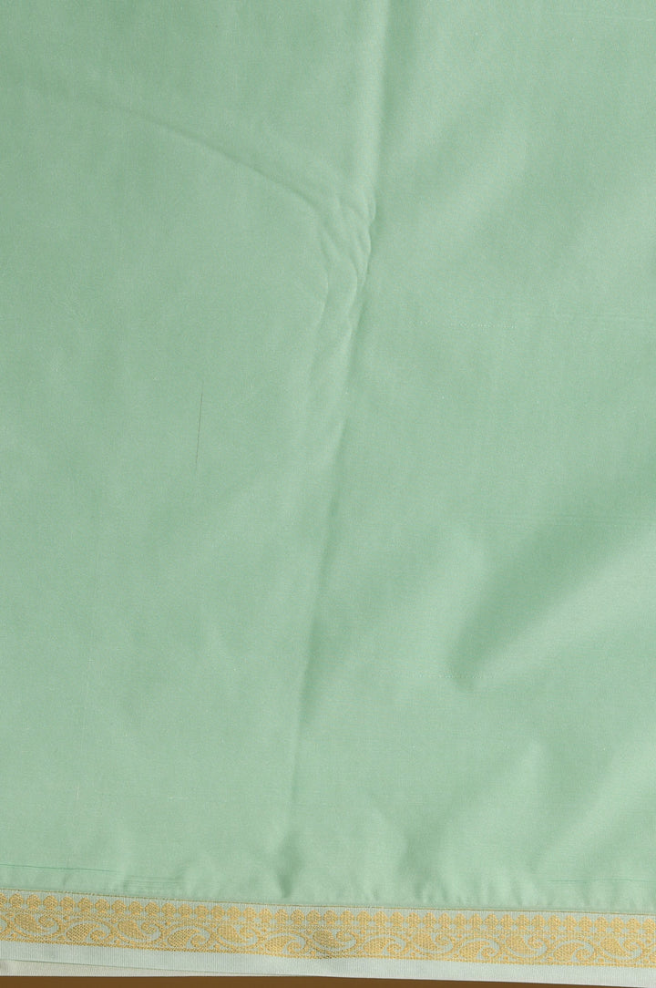 Fandango purple and mint green semi silk saree