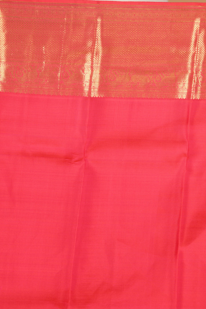 Dual tone pink bridal silk saree