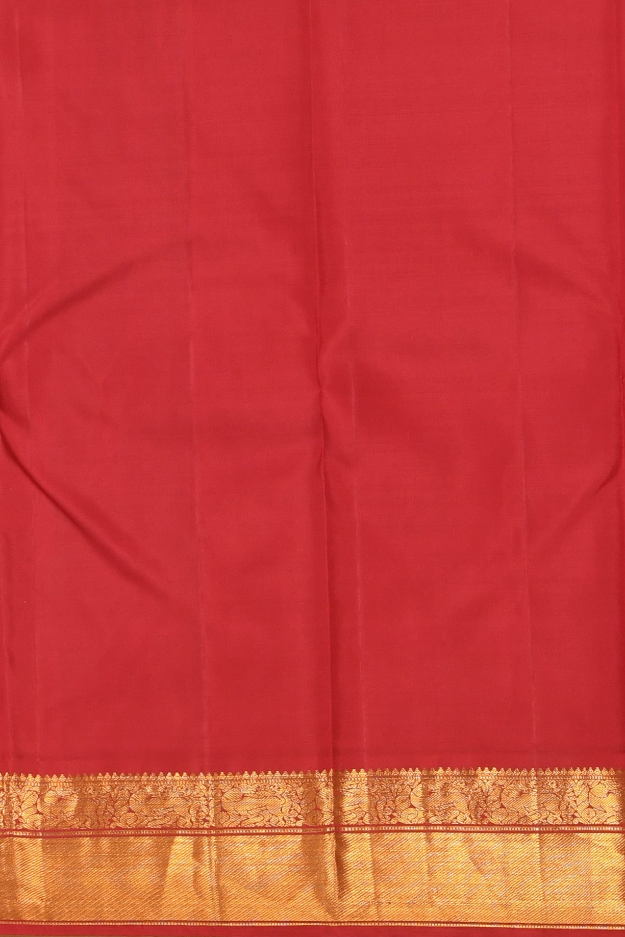 Offwhite and red korvai silk saree