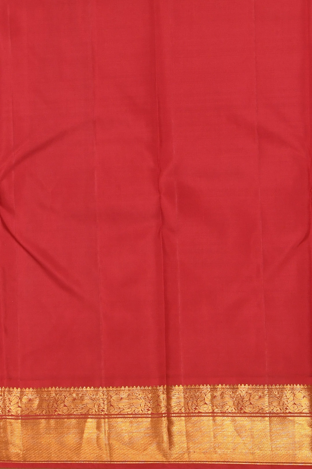 Offwhite and red korvai silk saree