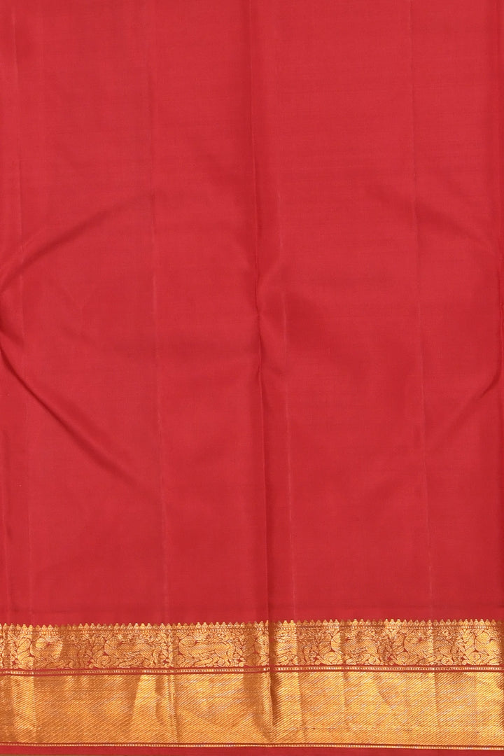 Offwhite and red korvai silk saree