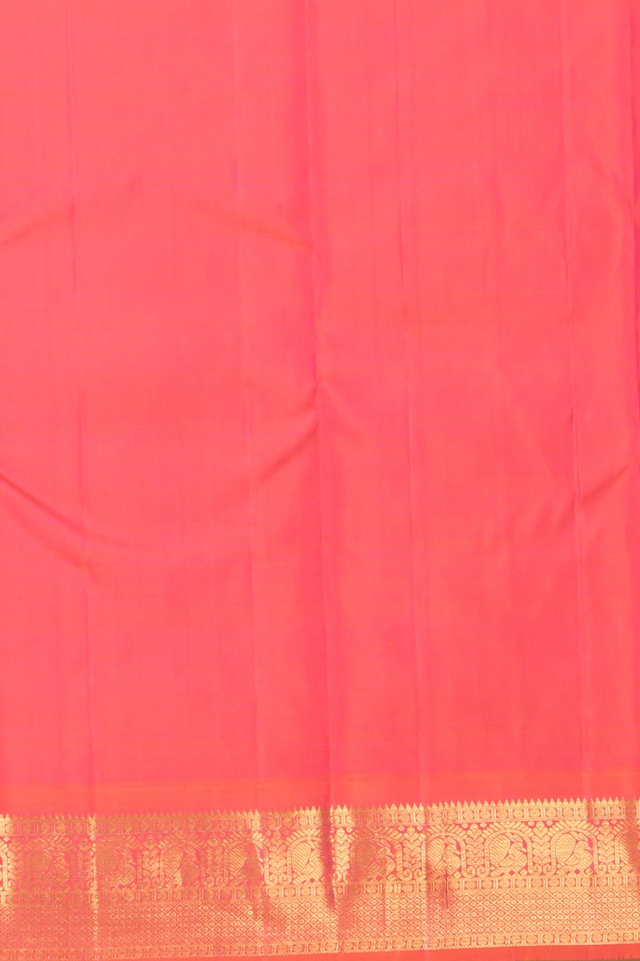 Green and orange korvai silk saree