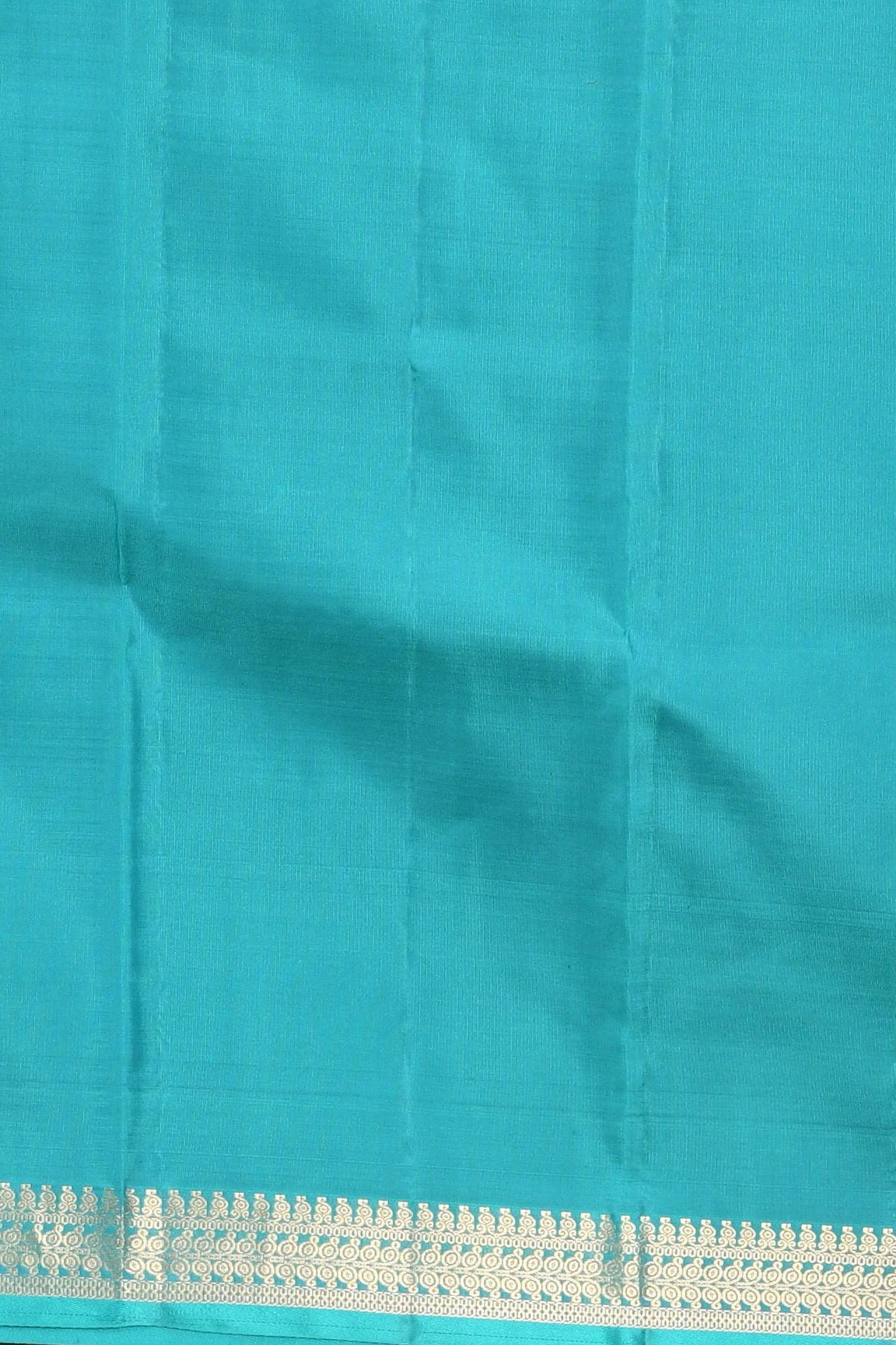 Dual tone orange and teal pure silk saree