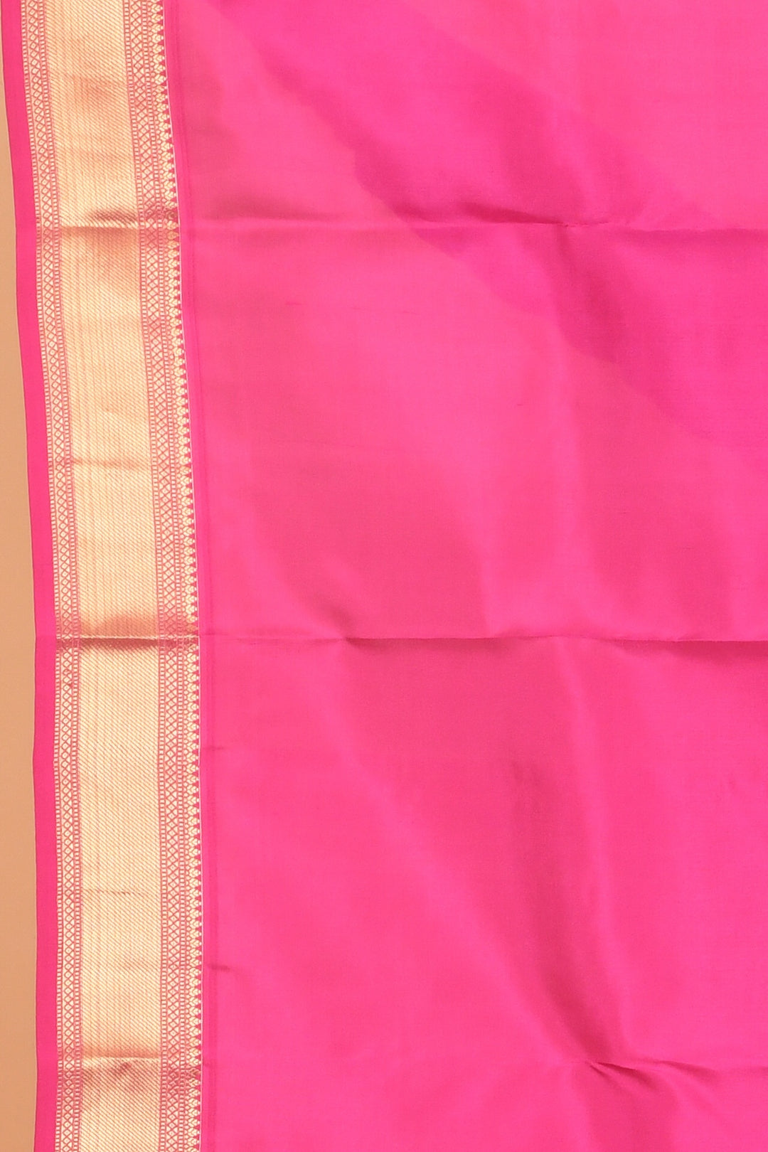 Admiral blue and pink silk saree