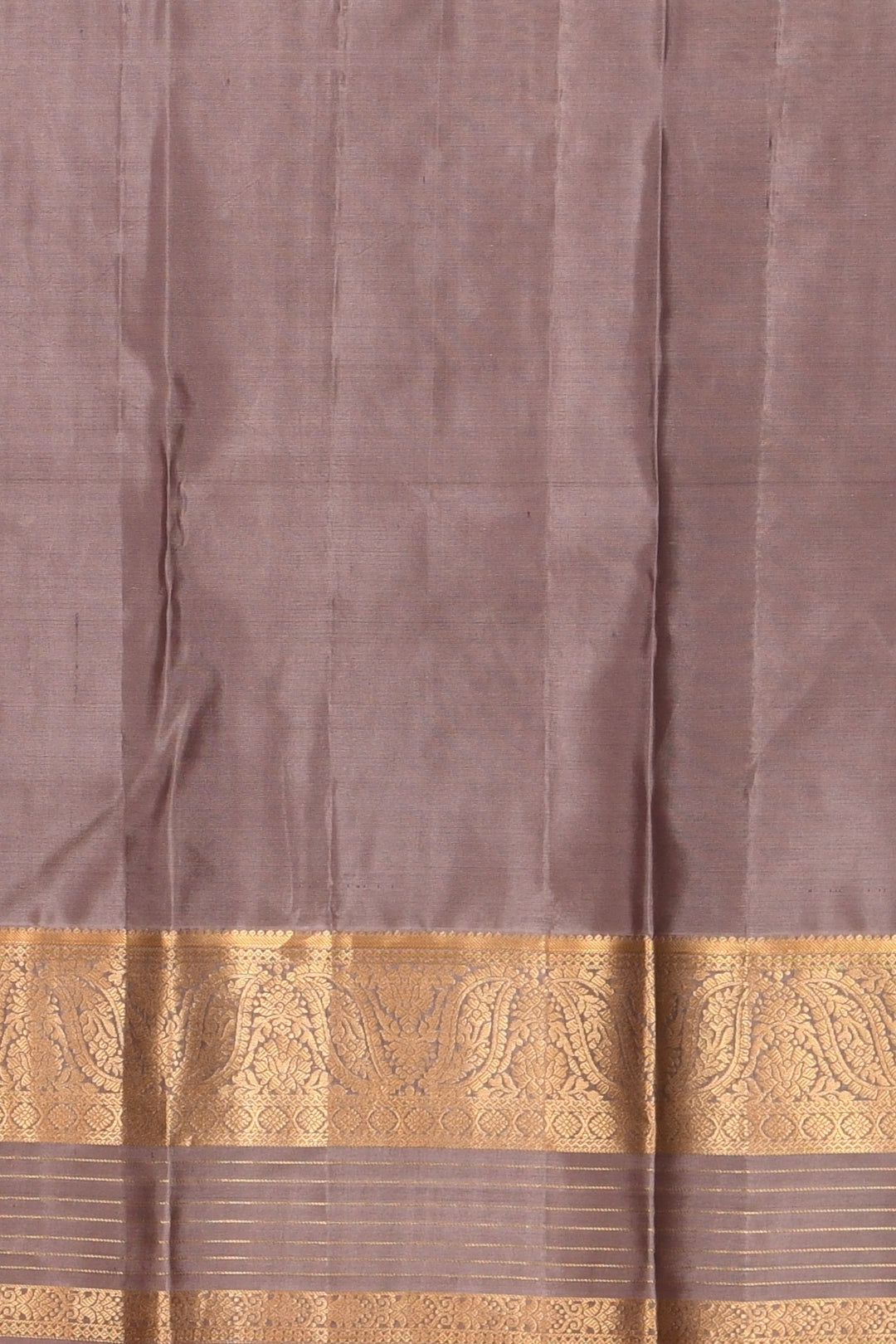 Forest green and grey pure silk saree