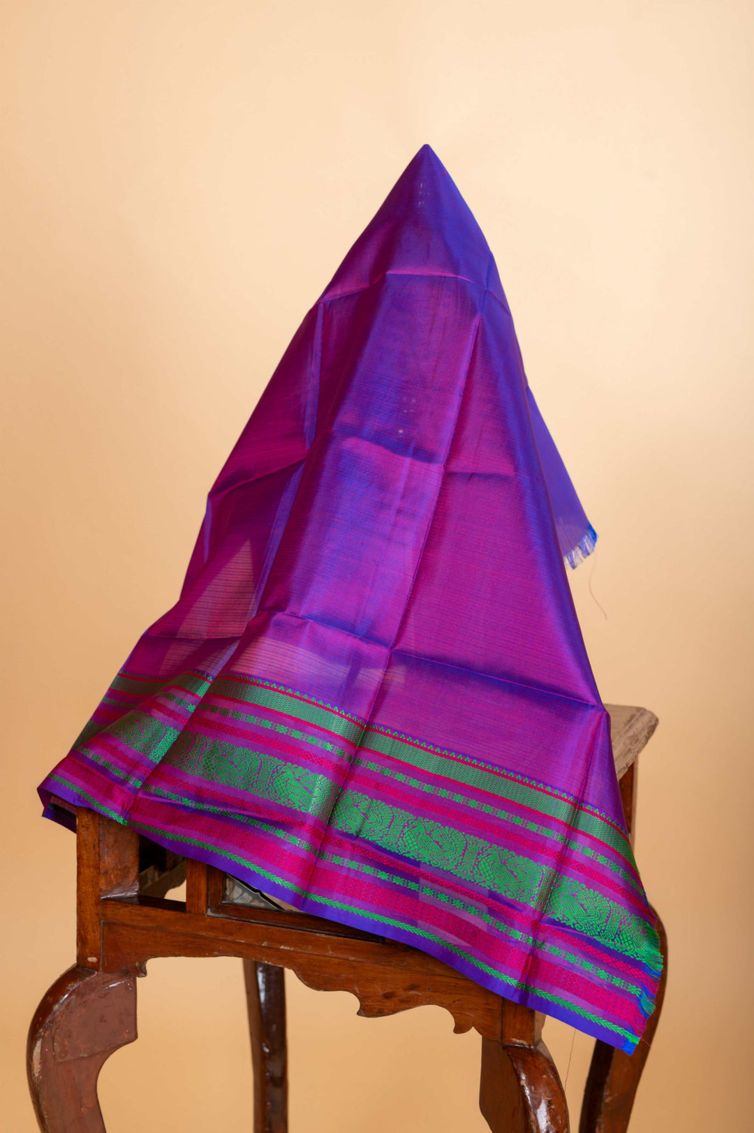 Majenta no-zari kanjivaram silk saree