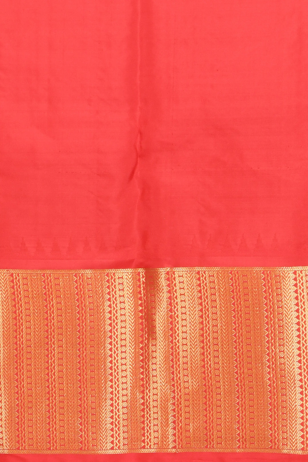 Offwhite and red kanchi silk saree