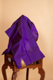 Purple temple border kanjivaram silk saree
