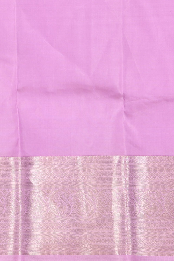 British racing green with lavender silk saree