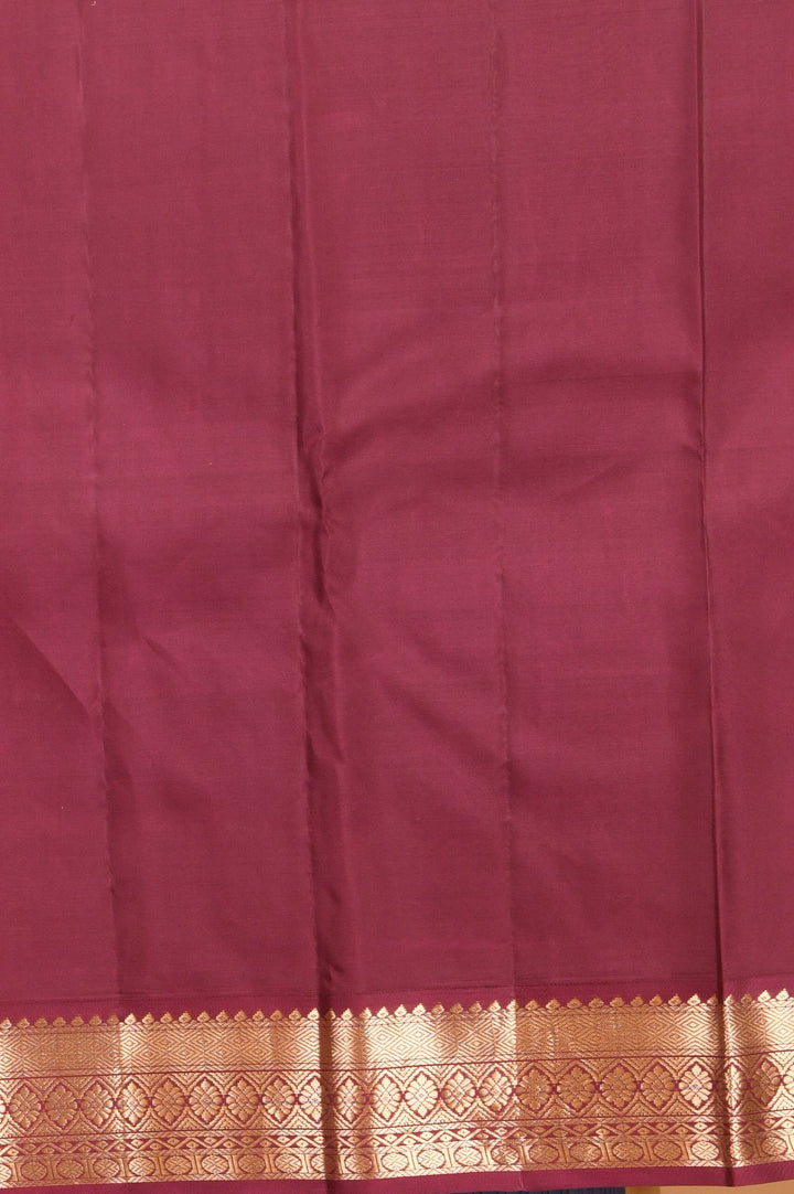 Lavender and wine kanchi silk saree