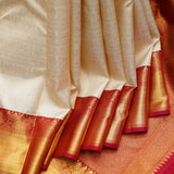 Off white silk saree