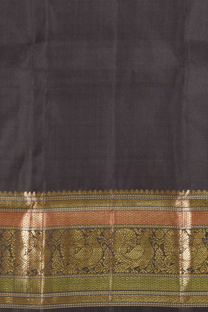 Black pure zari silk saree