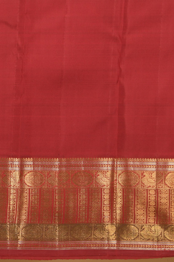 Pearl white and red pure zari silk saree