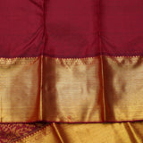 maroon kanjivaram saree