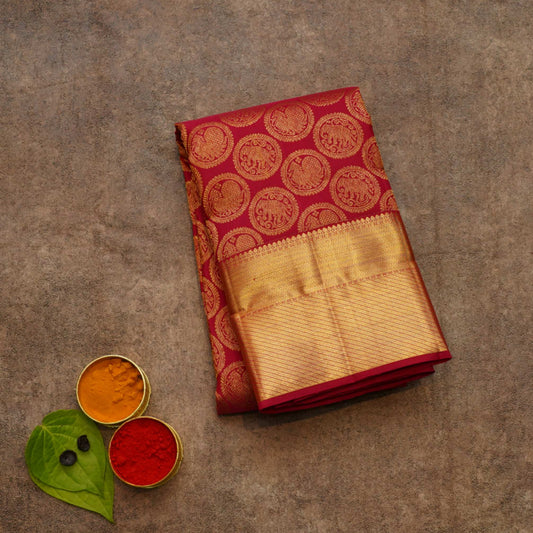 Red silk saree for wedding