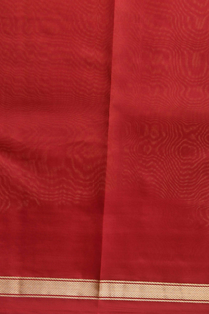 Kemp red pure kanchi silk saree