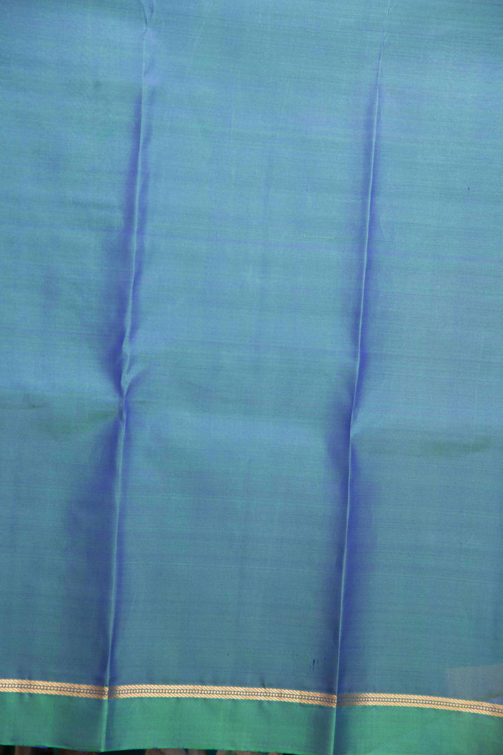 Dual tone blue pure silk saree
