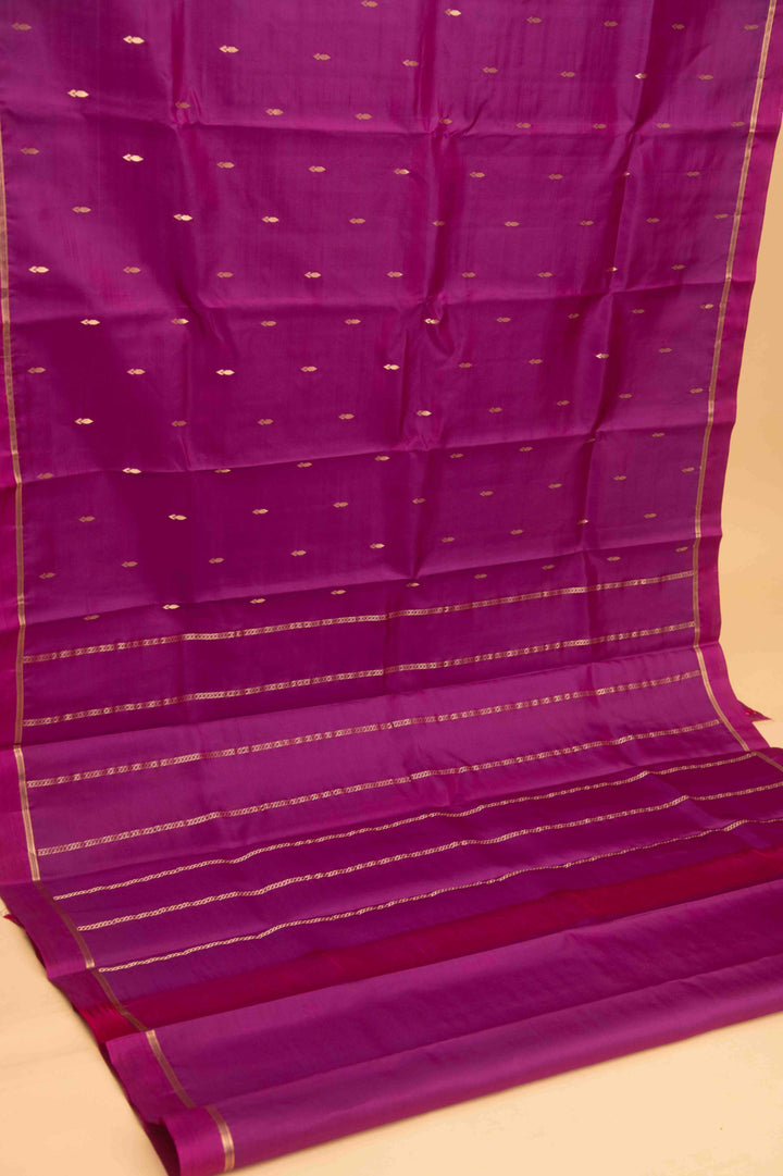 Violet pure kanchi silk saree