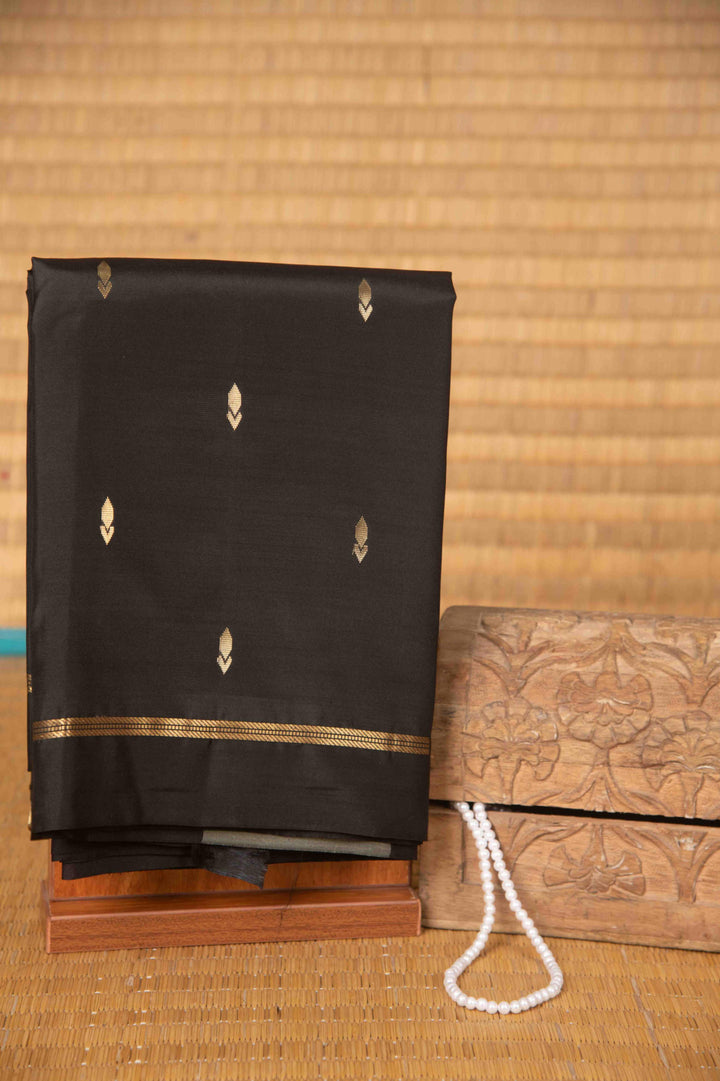 Black kanjivaram silk saree
