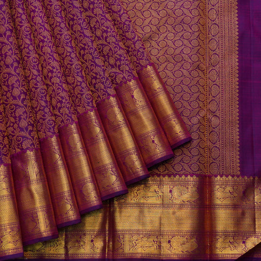 purple colour silk saree