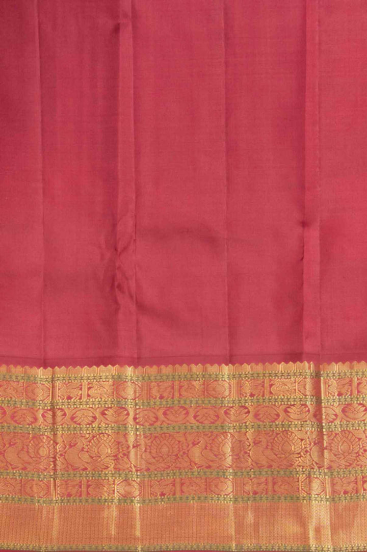 Yale blue and brown korvai silk saree